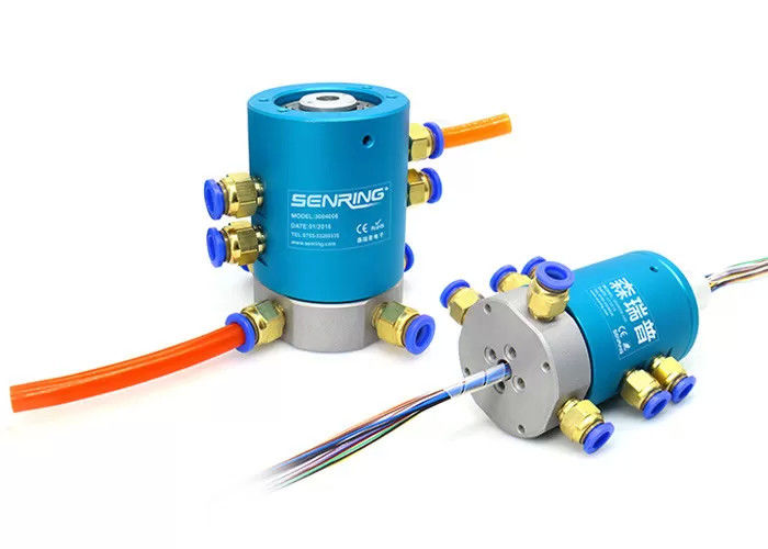 4 passaggi 4 canali Ethernet pneumatico rotativo giunto anello di scivolamento tubo dimensione 6 ~ 8 mm